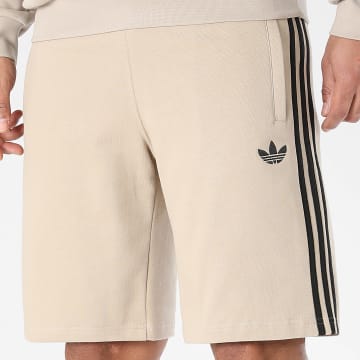 Adidas Originals - Short Jogging A Bandes 3 Stripes KE6681 Beige Noir