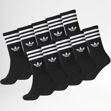 Adidas Originals - Lot De 10 Paires De Chaussettes 3 Stripes Crew KG5754 Noir