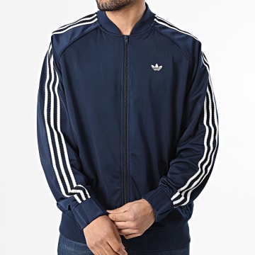 Adidas Originals - Veste Zippée A Bandes Britcore Superstar HZ3779 Bleu Marine