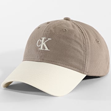 Calvin Klein - Casquette Washed Material Blocked 5089 Beige Clair Marron Clair