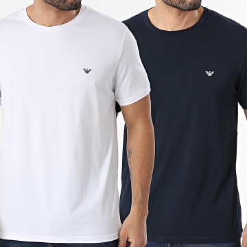 Emporio Armani - Pack of 2 T-Shirts EM000391-AF18881 White Navy Blue