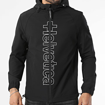 Helvetica - Chaqueta Capucha Cremallera Bahia Negro