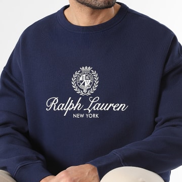 Polo Ralph Lauren - Sweat Crewneck Relaxed Fit Logo NY Bleu Marine