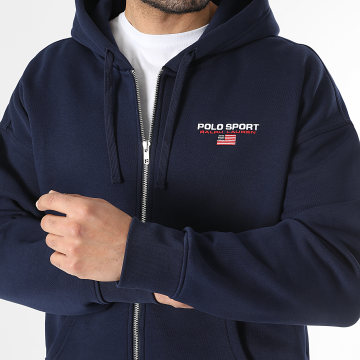 Polo Sport Ralph Lauren - Sweat Zippé Capuche Logo Sport Bleu Marine