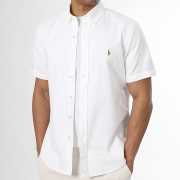 Polo Ralph Lauren - Chemise Manches Courtes Custom Fit Oxford Blanc