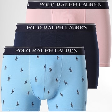 Polo Ralph Lauren - Pack di 3 Boxer blu navy azzurro rosa
