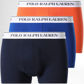 Polo Ralph Lauren - Lot De 3 Boxers Bleu Marine Foncé Bleu Roi Orange