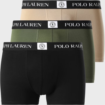 Polo Ralph Lauren - Set di 3 Boxer MCMLXVII Nero Verde Kaki Beige