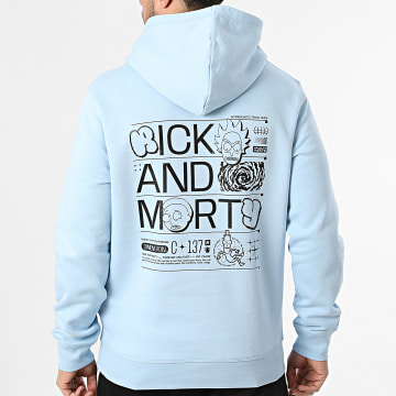 Rick Et Morty - Sudadera con capucha Fineline Azul Claro