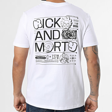 Rick Et Morty - Tee Shirt Oversize Fineline Blanc