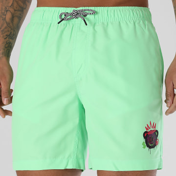 Teddy Yacht Club - Short De Bain Small Vision Vert Fluo