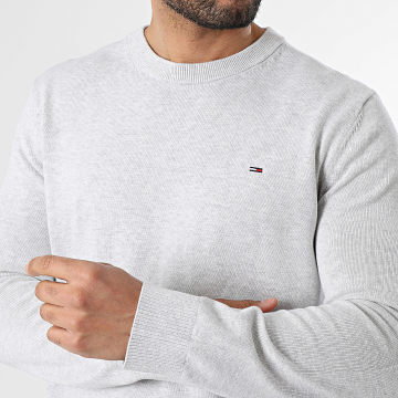 Tommy Jeans - Pull Slim Essential 2853 Gris Clair Chiné