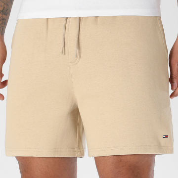 Tommy Jeans - Pantalón Corto de chándal Flag Beach 1931 Beige