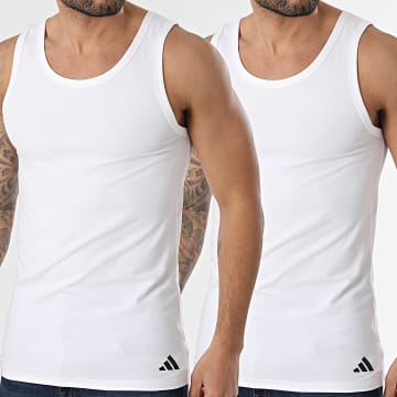 Adidas Performance - Pack de 2 Camisetas Sin Mangas JK4020 Blanco