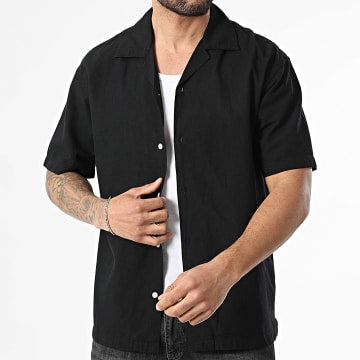 Jack And Jones - Chemise Manches Courtes En Lin Breeze Noir