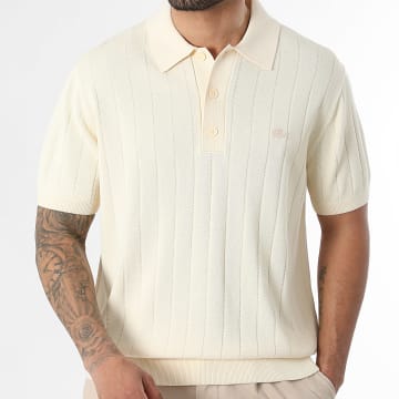 Lacoste - Polo Manches Courtes Maille Logo Brodé Crocodile Ton Sur Ton Beige