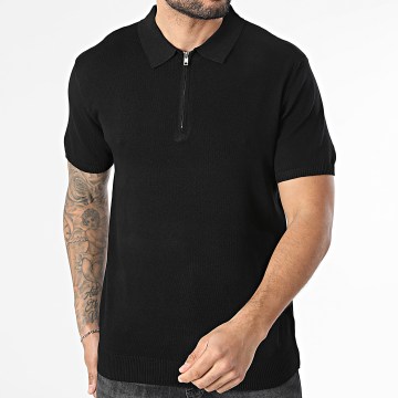 MTX - Polo Kurzarm Strick Reißverschluss 555 Schwarz