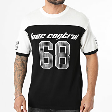 MTX - T-Shirt Maschen 003 Schwarz Hellbeige