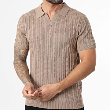 MTX - Polo Kurzarm Strick 800 Braun