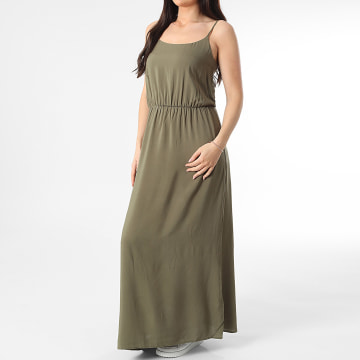 Only - Robe Longue Femme Nova Life Vert Kaki