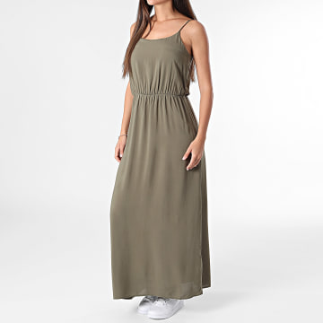 Only - Vestito Lungo Donna Nova Life Verde Kaki