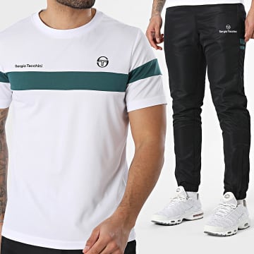 Sergio Tacchini - Ensemble De Survêtement Leone Termoli 41237 41559 Blanc Noir