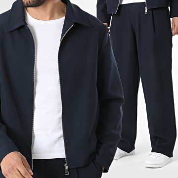 Uniplay - Ensemble Veste Zippée Et Pantalon Habillé 206 207 Bleu Marine