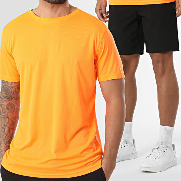 Classic Series - Completo Maglia E Pantaloncino Da Jogging Arancio Fluo Nero