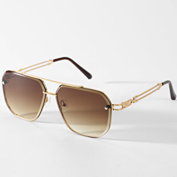 Frilivin - Sonnenbrille 152 Braun Gold Verlaufe