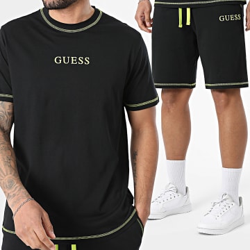 Guess - Conjunto Camiseta Y Pantalón Corto de chándal U6GX03-KCAM1 Negro