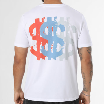 Luxury Lovers - Camiseta Oversize 5Sync Three Bucks Blanco Naranja