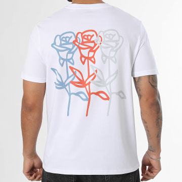 Luxury Lovers - Camiseta Oversize 5Sync Three Roses Blanco Naranja
