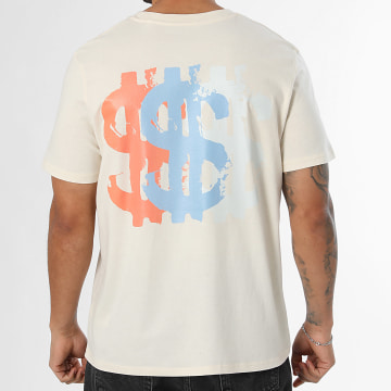 Luxury Lovers - Camiseta Oversize 5Sync Three Bucks Beige Naranja