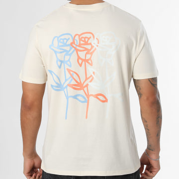 Luxury Lovers - Camiseta Oversize 5Sync Three Roses Beige Naranja