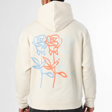Luxury Lovers - Sudadera Con Capucha Relaxed 5Sync Three Roses Beige Naranja