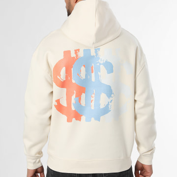 Luxury Lovers - Sudadera Con Capucha Relaxed 5Sync Three Bucks Beige Naranja