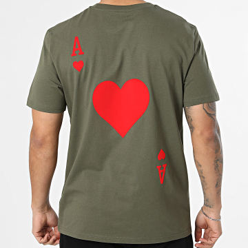 Luxury Lovers - Camiseta Oversize The Ace Of Hearts Rouge Back Verde Kaki