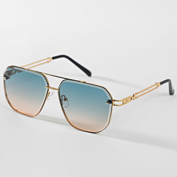 Frilivin - Gafas de sol 3152 Azul Dorado Degradado