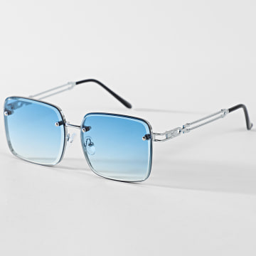 Frilivin - Gafas de sol 3153 Azul Plateado Degradado