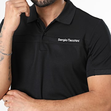 Sergio Tacchini - Polo Manches Courtes Riflesso 41407 Noir