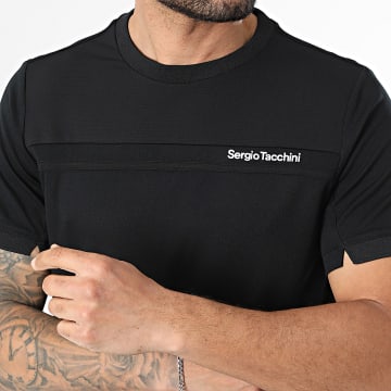 Sergio Tacchini - T-Shirt Riflesso 41408 Nero Bianco