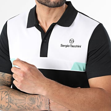 Sergio Tacchini - Polo Maniche Corte Granada 41458 Nero Bianco Verde Chiaro