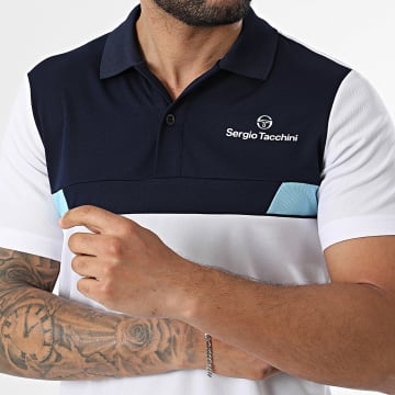 Sergio Tacchini - Polo Manga Corta Granada 41458 Blanco Azul Marino Azul Claro