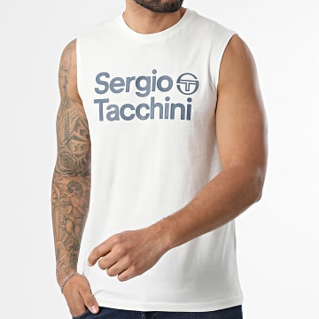 Sergio Tacchini - T-Shirt Senza Maniche Alternativa 41507 Beige Chiaro Grigio Antracite