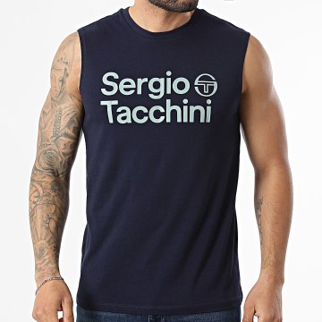 Sergio Tacchini - Camiseta sin mangas Alternativa 41507 Azul Marino Verde Kaki
