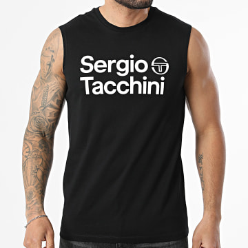 Sergio Tacchini - T-Shirt Senza Maniche Alternativa 41507 Nero Bianco