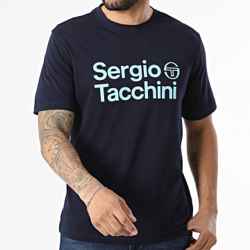 Sergio Tacchini - T-Shirt Alternative 41198 Blu Marine Azzurro Chiaro