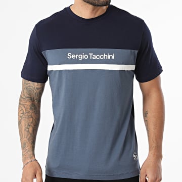 Sergio Tacchini - T-Shirt Ariete 41235 Blu Marine Grigio Antracite