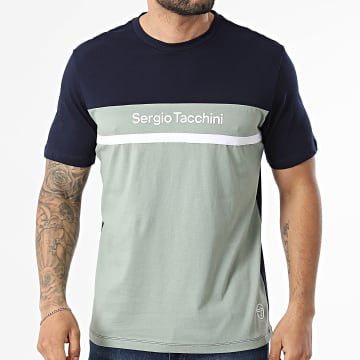 Sergio Tacchini - T-Shirt Ariete 41235 Blu Marine Verde Kaki