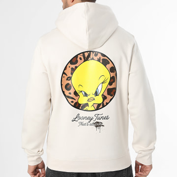 Looney Tunes - Sudadera con Capucha Circle Leopard Titi Beige